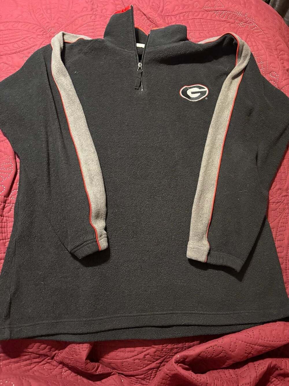 KIDS Genuine Stuff Georgia Bulldogs Quarter-Zip Fleece XL (18-20) Black